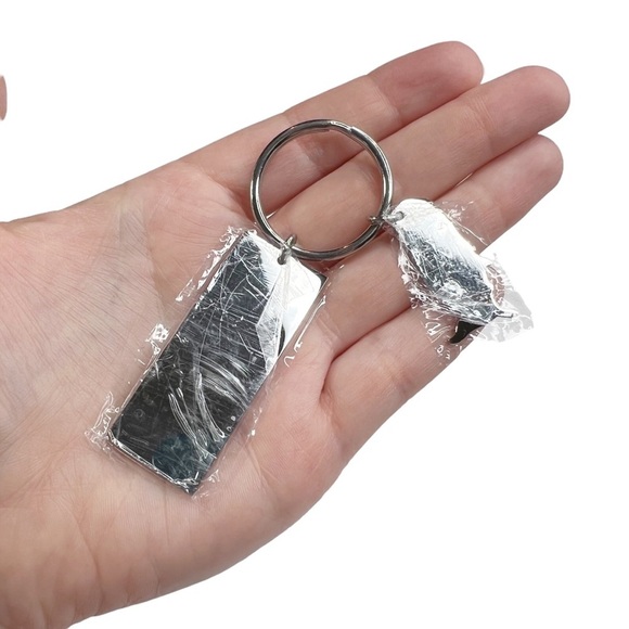 New Silver Tone Long Distance Friendship Relationship Keychain - Picture 5 of 5
